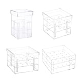 Maxbell Clear Acrylic Rose Flower Box Cut Flower Arranging Holder Gift Box 1 Hole