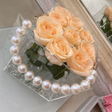 Maxbell Clear Acrylic Rose Flower Box Cut Flower Arranging Holder Gift Box 9 Holes