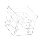 Maxbell Clear Acrylic Rose Flower Box Cut Flower Arranging Holder Gift Box 9 Holes