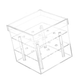 Maxbell Clear Acrylic Rose Flower Box Cut Flower Arranging Holder Gift Box 9 Holes
