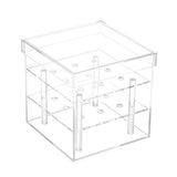 Maxbell Clear Acrylic Rose Flower Box Cut Flower Arranging Holder Gift Box 9 Holes