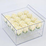 Maxbell Clear Acrylic Rose Flower Box Cut Flower Arranging Holder Gift Box 16 Holes