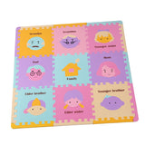 Max 9 Pieces Cartoon Puzzle Interlocking Foam Floor Tiles Kids Play Mats Family