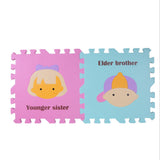 Max 9 Pieces Cartoon Puzzle Interlocking Foam Floor Tiles Kids Play Mats Family