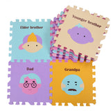 Max 9 Pieces Cartoon Puzzle Interlocking Foam Floor Tiles Kids Play Mats Family