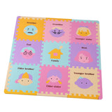 Max 9 Pieces Cartoon Puzzle Interlocking Foam Floor Tiles Kids Play Mats Family