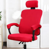 Removable Stretchable Soft Slipcover Office Computer Chair Covers Wine Red