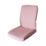 Max Solid Color Dining Chair Cover Seat & Back Protector with Zipper Pink