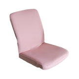 Max Solid Color Dining Chair Cover Seat & Back Protector with Zipper Pink