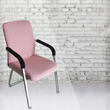 Max Solid Color Dining Chair Cover Seat & Back Protector with Zipper Pink