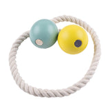 Max 1 Pair Magnetic Wooden Beads Window Curtain Tie Back Yellow + Blue