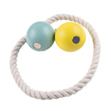 Max 1 Pair Magnetic Wooden Beads Window Curtain Tie Back Yellow + Blue