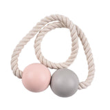 Max 1 Pair Magnetic Wooden Beads Window Curtain Tie Back Pink + Gray