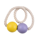 Max 1 Pair Magnetic Wooden Beads Window Curtain Tie Back Yellow + Purple