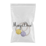 Max 1 Pair Magnetic Wooden Beads Window Curtain Tie Back Yellow + Purple
