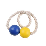 Max 1 Pair Magnetic Wooden Beads Window Curtain Tie Back Royal Blue + Yellow