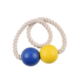 Max 1 Pair Magnetic Wooden Beads Window Curtain Tie Back Royal Blue + Yellow