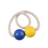 Max 1 Pair Magnetic Wooden Beads Window Curtain Tie Back Royal Blue + Yellow