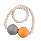 Max 1 Pair Magnetic Wooden Beads Window Curtain Tie Back Gray + Orange
