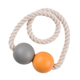 Max 1 Pair Magnetic Wooden Beads Window Curtain Tie Back Gray + Orange