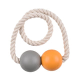 Max 1 Pair Magnetic Wooden Beads Window Curtain Tie Back Gray + Orange