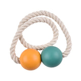 Max 1 Pair Magnetic Wooden Beads Window Curtain Tie Back Orange + Blue