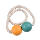 Max 1 Pair Magnetic Wooden Beads Window Curtain Tie Back Orange + Blue