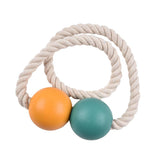 Max 1 Pair Magnetic Wooden Beads Window Curtain Tie Back Orange + Blue