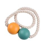 Max 1 Pair Magnetic Wooden Beads Window Curtain Tie Back Orange + Blue