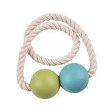 Max 1 Pair Magnetic Wooden Beads Window Curtain Tie Back Green + Blue