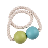 Max 1 Pair Magnetic Wooden Beads Window Curtain Tie Back Green + Blue