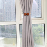 Max 1 Pair Magnetic Wooden Beads Window Curtain Tie Back Coffee