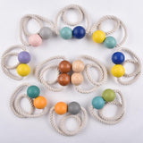 Max 1 Pair Magnetic Wooden Beads Window Curtain Tie Back Coffee