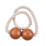 Max 1 Pair Magnetic Wooden Beads Window Curtain Tie Back Coffee