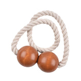 Max 1 Pair Magnetic Wooden Beads Window Curtain Tie Back Coffee