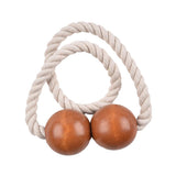 Max 1 Pair Magnetic Wooden Beads Window Curtain Tie Back Coffee