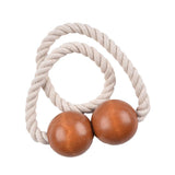 Max 1 Pair Magnetic Wooden Beads Window Curtain Tie Back Coffee