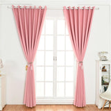 Max Blockout Curtain Eyelet Ring Room Darkening Window Drape Pink 140x245cm