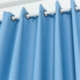 Max Blockout Curtain Eyelet Ring Room Darkening Window Drape Blue 100x130cm
