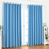 Max Blockout Curtain Eyelet Ring Room Darkening Window Drape Blue 100x130cm