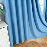 Max Blockout Curtain Eyelet Ring Room Darkening Window Drape Blue 100x130cm
