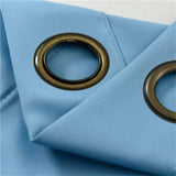 Max Blockout Curtain Eyelet Ring Room Darkening Window Drape Blue 100x130cm