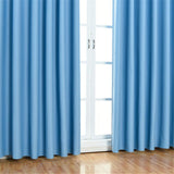 Max Blockout Curtain Eyelet Ring Room Darkening Window Drape Blue 100x130cm