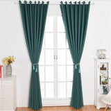 Max Blockout Curtain Eyelet Ring Room Darkening Window Drape Green 140x245cm
