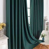 Max Blockout Curtain Eyelet Ring Room Darkening Window Drape Green 140x245cm