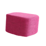 Square Wooden Stool Cover Protective Sleeve for Footstools Rose Red