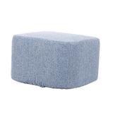 Square Wooden Stool Cover Protective Sleeve for Footstools Light Blue