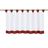 Max Customize Cafe Window Curtain Kitchen Curtain Tier #6 57x24 Inch, Wine Red
