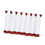 Max Customize Cafe Window Curtain Kitchen Curtain Tier #6 57x24 Inch, Wine Red