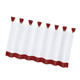 Max Customize Cafe Window Curtain Kitchen Curtain Tier #6 57x24 Inch, Wine Red